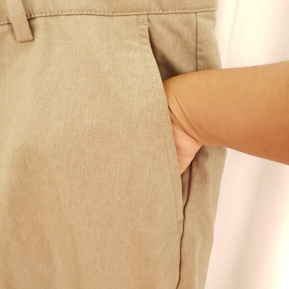 Greg Norman Men Beige Khaki Performance Moisture Wicking Golf Shorts Size 38 - Picture 8 of 13